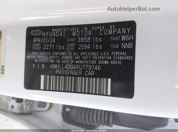 KMHLL4DG4RU779746 2024 HYUNDAI ELANTRA White 