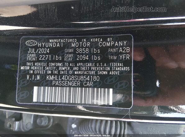 KMHLL4DG8SU854180 2025 HYUNDAI ELANTRA Black Շարժիչի բաժամունքի տեսք