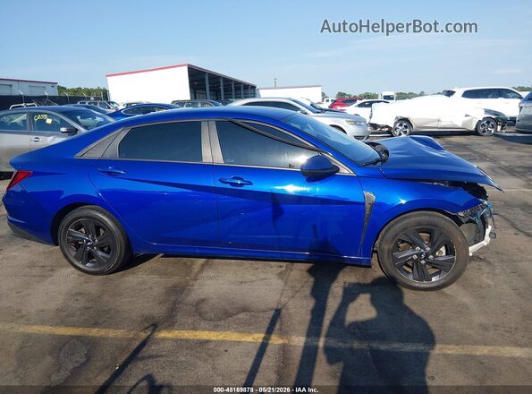 KMHLM4AG1MU125975 2021 HYUNDAI ELANTRA Blue უკანა სალონის ხედი