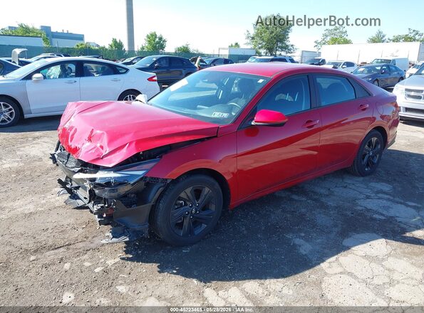 KMHLM4AG8PU512012 2023 HYUNDAI ELANTRA Red Առջևի ձախ երեք քառորդ տեսարան