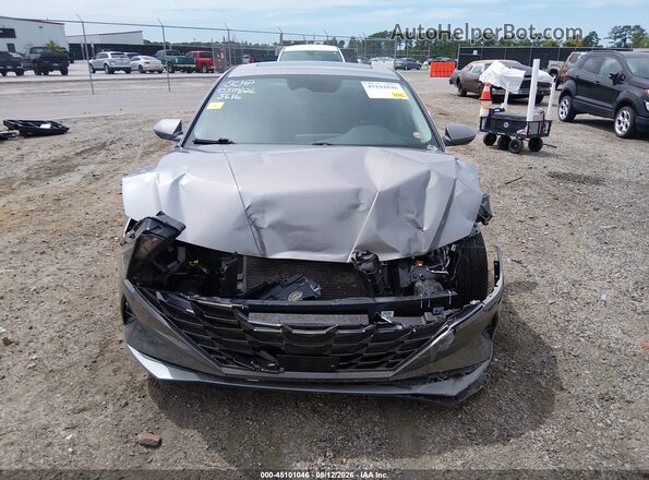 KMHLN4AJ7NU025616 2022 HYUNDAI ELANTRA HYBRID Gray უკანა სალონის ხედი