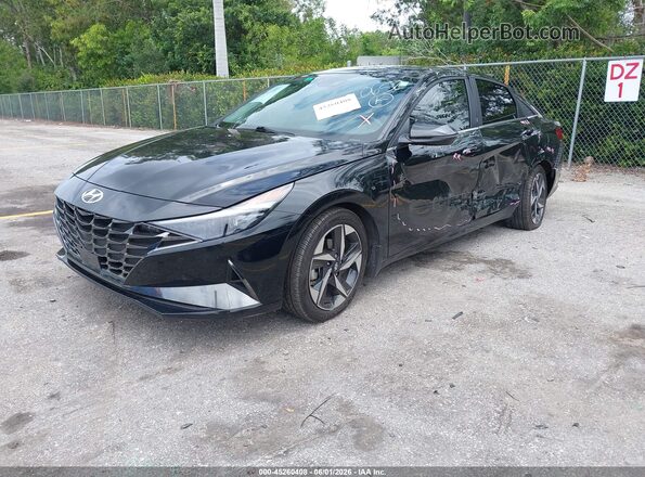 KMHLN4AJ7PU080652 2023 HYUNDAI ELANTRA HYBRID Black Front left