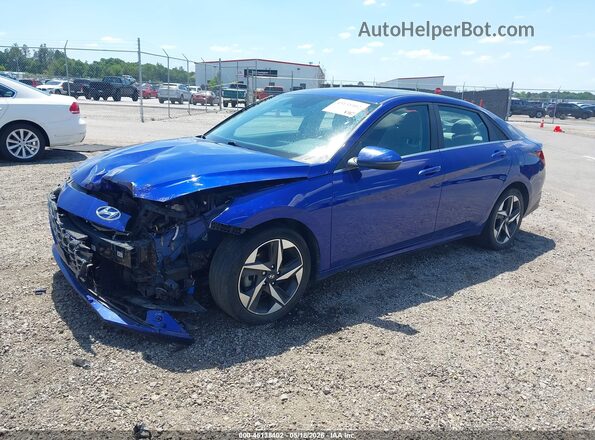 KMHLP4AG2MU120081 2021 HYUNDAI ELANTRA Blue Przód lewy