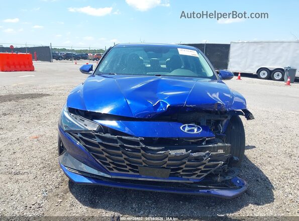 KMHLP4AG2MU120081 2021 HYUNDAI ELANTRA Blue Widok wnętrza z tyłu