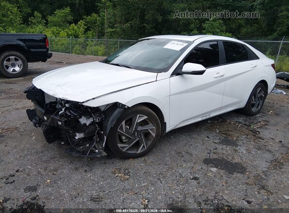 KMHLP4DG8SU080212 2025 HYUNDAI ELANTRA White Vista tres cuartos delantera izquierda