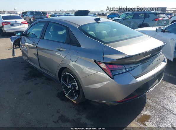 KMHLR4AF0MU179941 2021 HYUNDAI ELANTRA Gray Հետևի ձախ