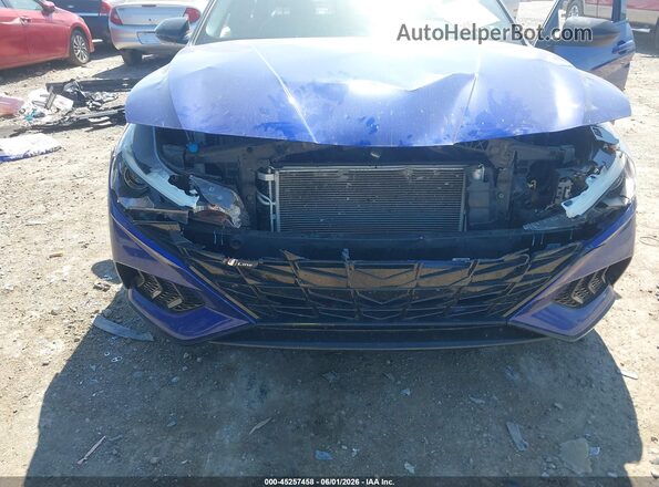 KMHLR4AF0PU489611 2023 HYUNDAI ELANTRA Blue Вид спереду