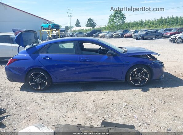 KMHLR4AF0PU489611 2023 HYUNDAI ELANTRA Blue Панорамний вид салону 360°