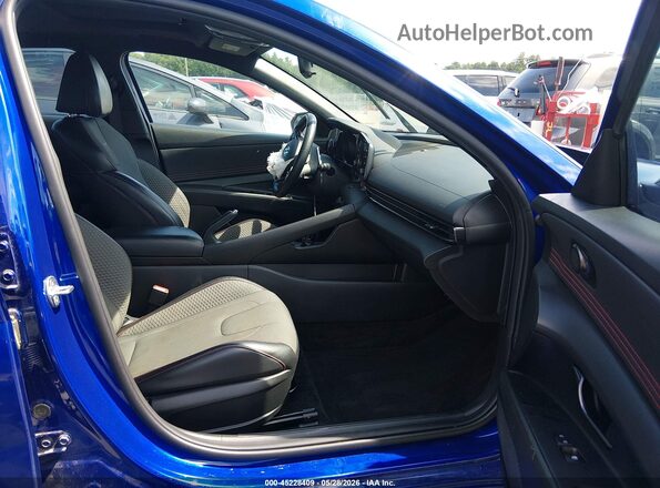 KMHLR4AF2MU118431 2021 HYUNDAI ELANTRA Синий Вид салона спереди