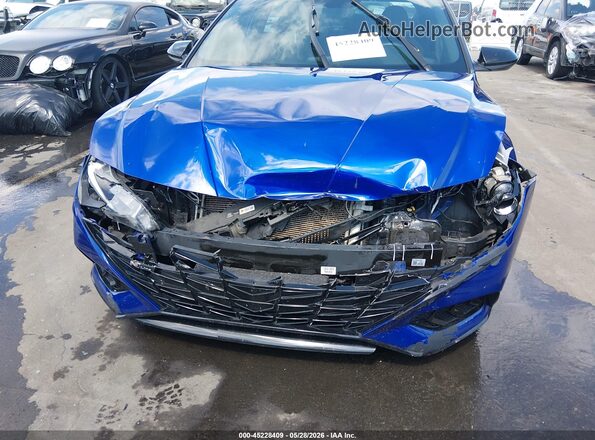 KMHLR4AF2MU118431 2021 HYUNDAI ELANTRA Синий Вид спереди