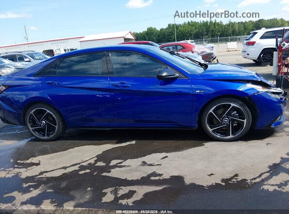 KMHLR4AF2MU118431 2021 HYUNDAI ELANTRA Синий Вид задней части салона