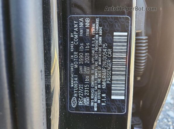 KMHLR4AF2NU305475 2022 HYUNDAI ELANTRA Black 