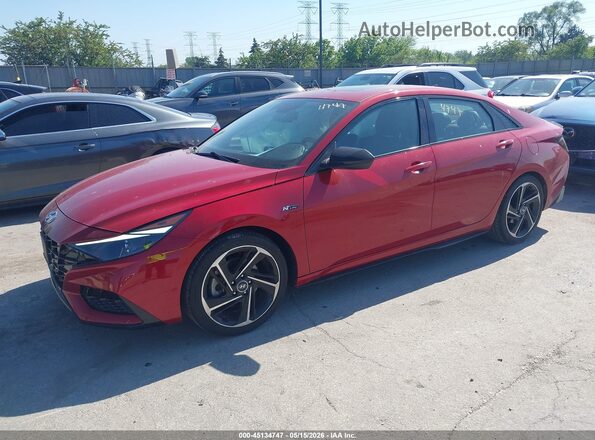 KMHLR4AF2NU349041 2022 HYUNDAI ELANTRA Red Przód lewy