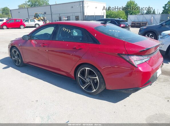 KMHLR4AF2NU349041 2022 HYUNDAI ELANTRA Red Tył lewy