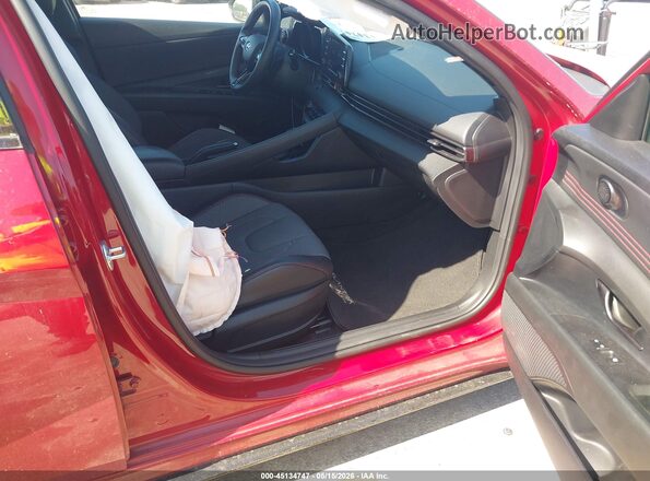 KMHLR4AF2NU349041 2022 HYUNDAI ELANTRA Red Widok wnętrza z przodu