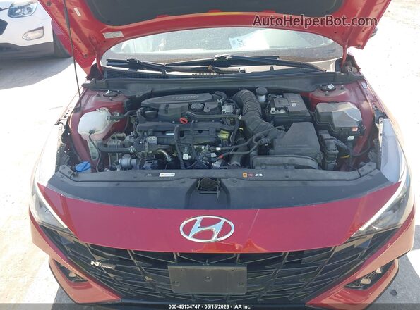 KMHLR4AF2NU349041 2022 HYUNDAI ELANTRA Red Widok z tyłu