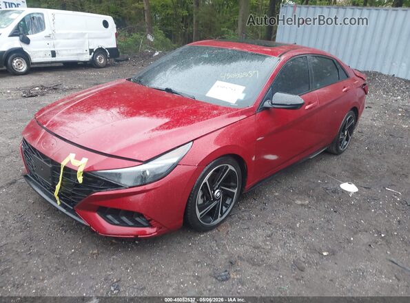 KMHLR4AF2PU593713 2023 HYUNDAI ELANTRA Red 