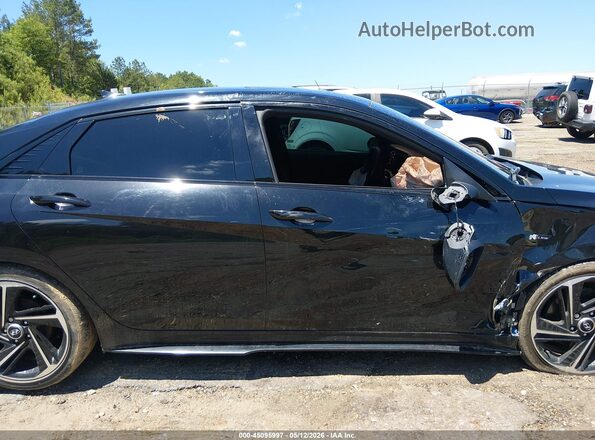 KMHLR4AF2PU625205 2023 HYUNDAI ELANTRA Black Widok wnętrza z tyłu