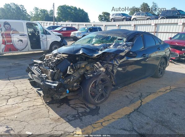 KMHLR4AF3MU108040 2021 HYUNDAI ELANTRA Черный Передняя левая четверть