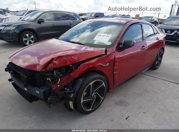 KMHLR4AF3PU464816 2023 HYUNDAI ELANTRA Красный Вид спереди