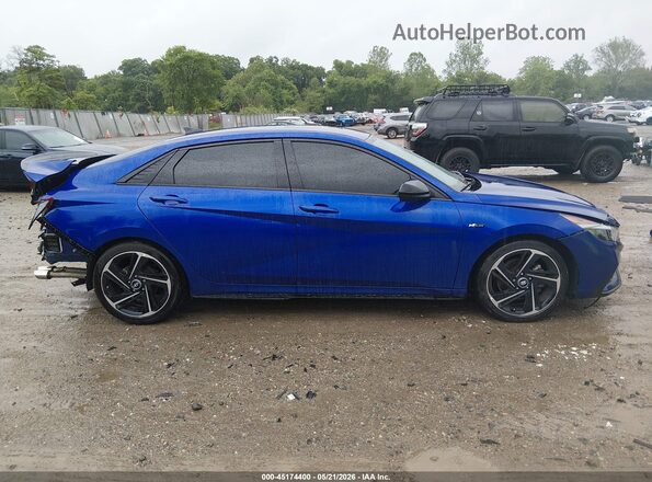 KMHLR4AF3PU534024 2023 HYUNDAI ELANTRA Blue უკანა სალონის ხედი