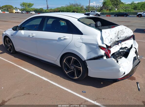 KMHLR4AF4MU197407 2021 HYUNDAI ELANTRA White უკანა მარცხენა