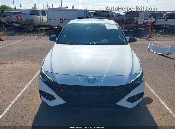 KMHLR4AF4MU197407 2021 HYUNDAI ELANTRA White უკანა სალონის ხედი