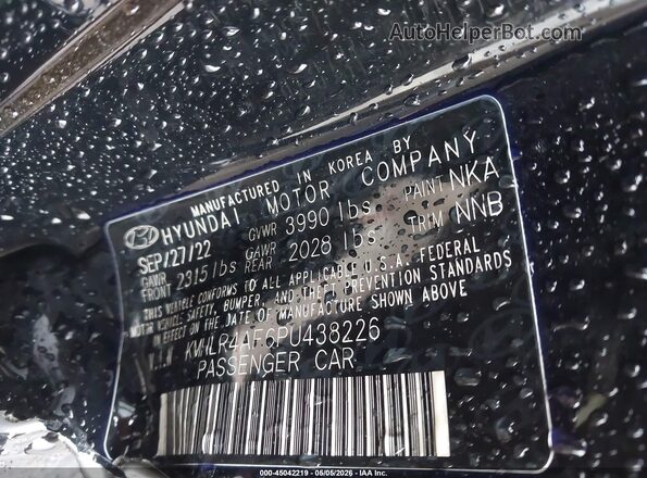 KMHLR4AF6PU438226 2023 HYUNDAI ELANTRA Black 