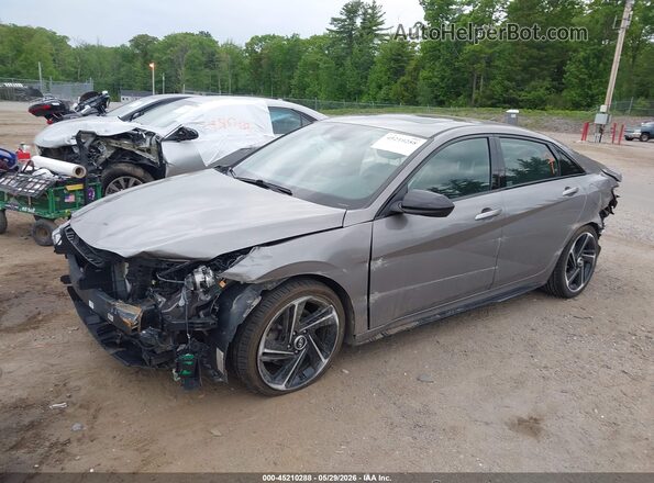 KMHLR4AF7NU276166 2022 HYUNDAI ELANTRA Gray Առջևի ձախ երեք քառորդ տեսարան