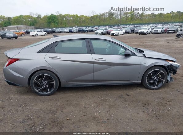 KMHLR4AF7PU525052 2023 HYUNDAI ELANTRA Серый Вид задней части салона