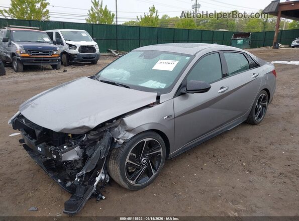 KMHLR4AF7PU525052 2023 HYUNDAI ELANTRA Серый Передняя левая четверть