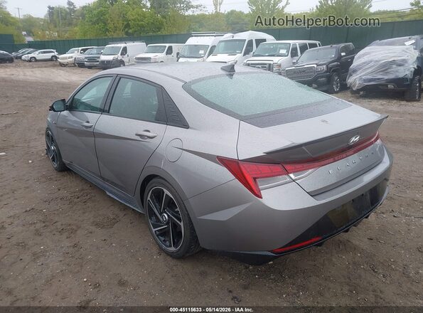 KMHLR4AF7PU525052 2023 HYUNDAI ELANTRA Серый Задняя левая четверть