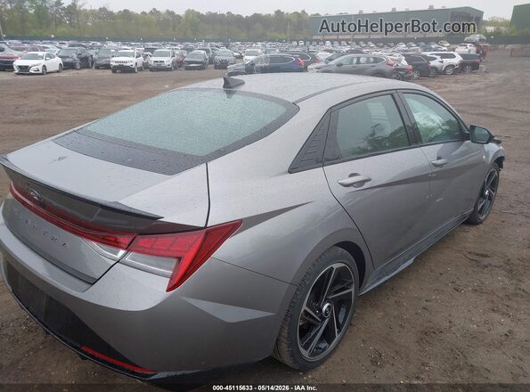 KMHLR4AF7PU525052 2023 HYUNDAI ELANTRA Серый Задняя правая четверть