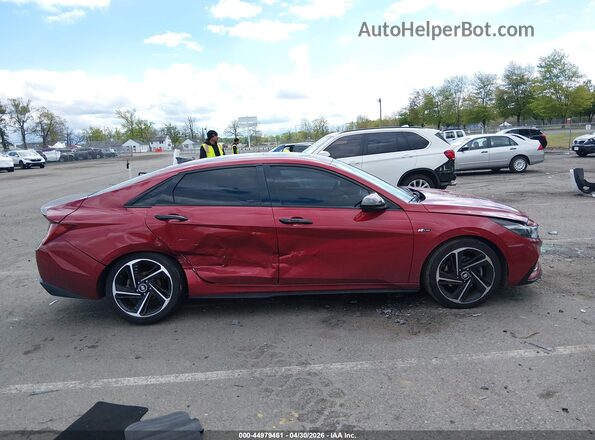 KMHLR4AF7PU681527 2023 HYUNDAI ELANTRA Red Rear interior view