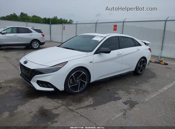 KMHLR4AF8PU432072 2023 HYUNDAI ELANTRA Белый Передняя левая четверть