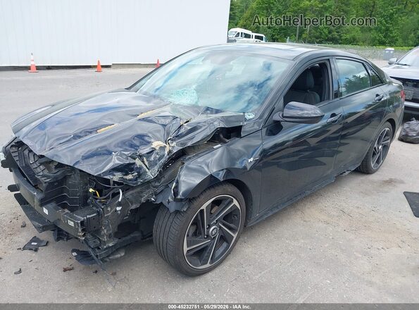 KMHLR4AF8PU527134 2023 HYUNDAI ELANTRA Black წინა მარცხენა ხედი სამი მეოთხედიდან