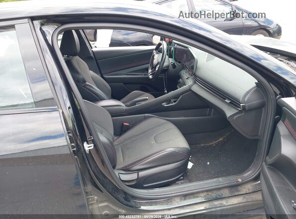 KMHLR4AF8PU527134 2023 HYUNDAI ELANTRA Black წინა სალონის ხედი