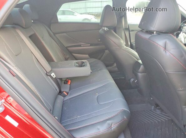 KMHLR4DF7SU015451 2025 HYUNDAI ELANTRA Burgundy უკანა სავარძლების ხედი