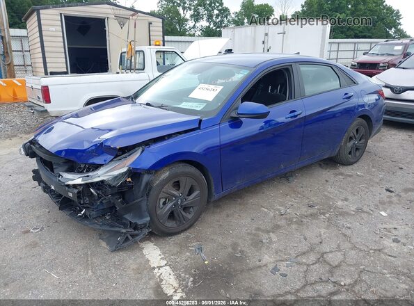 KMHLS4AG0MU065144 2021 HYUNDAI ELANTRA Blue Vista tres cuartos delantera izquierda