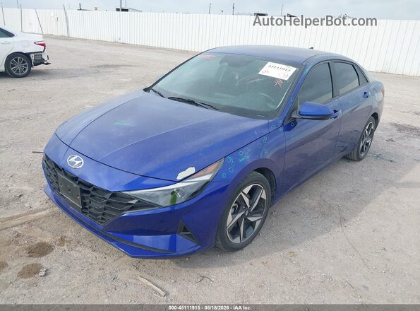 KMHLS4AG1PU434484 2023 HYUNDAI ELANTRA Blue Przód lewy