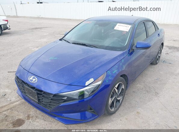 KMHLS4AG1PU434484 2023 HYUNDAI ELANTRA Blue Widok z przodu