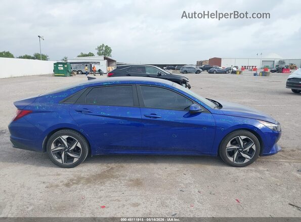 KMHLS4AG1PU434484 2023 HYUNDAI ELANTRA Blue Widok wnętrza z tyłu