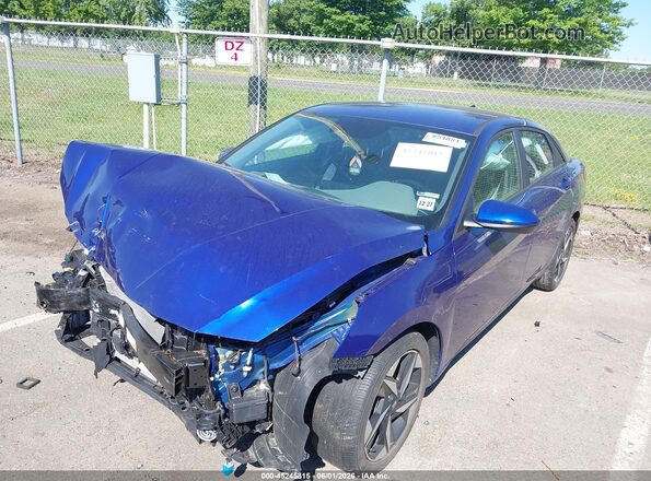 KMHLS4AG1PU465430 2023 HYUNDAI ELANTRA Blue Przód lewy