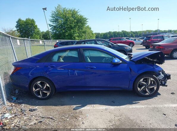 KMHLS4AG1PU465430 2023 HYUNDAI ELANTRA Blue Widok wnętrza z tyłu