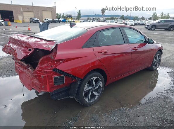 KMHLS4AG2PU601547 2023 HYUNDAI ELANTRA Красный Задняя правая четверть