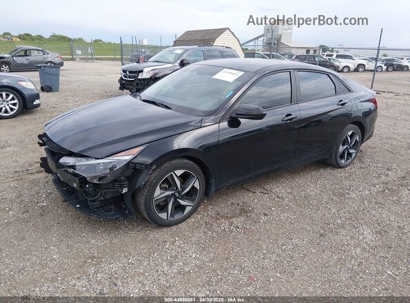 KMHLS4AG5PU517464 2023 HYUNDAI ELANTRA Black Առջևի ձախ երեք քառորդ տեսարան