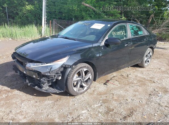 KMHLS4AG7PU508023 2023 HYUNDAI ELANTRA Черный Передняя левая четверть