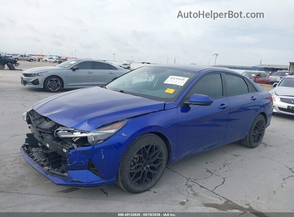 KMHLS4AG7PU564804 2023 HYUNDAI ELANTRA Blue Передня ліва чверть