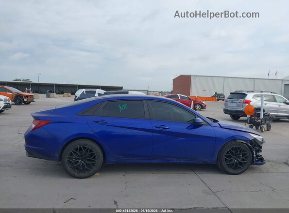 KMHLS4AG7PU564804 2023 HYUNDAI ELANTRA Blue Панорамний вид салону 360°