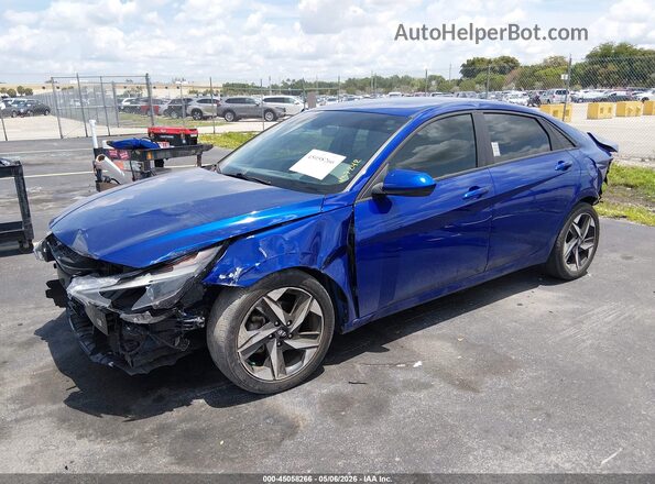 KMHLS4AG9PU436256 2023 HYUNDAI ELANTRA Blue Առջևի ձախ երեք քառորդ տեսարան